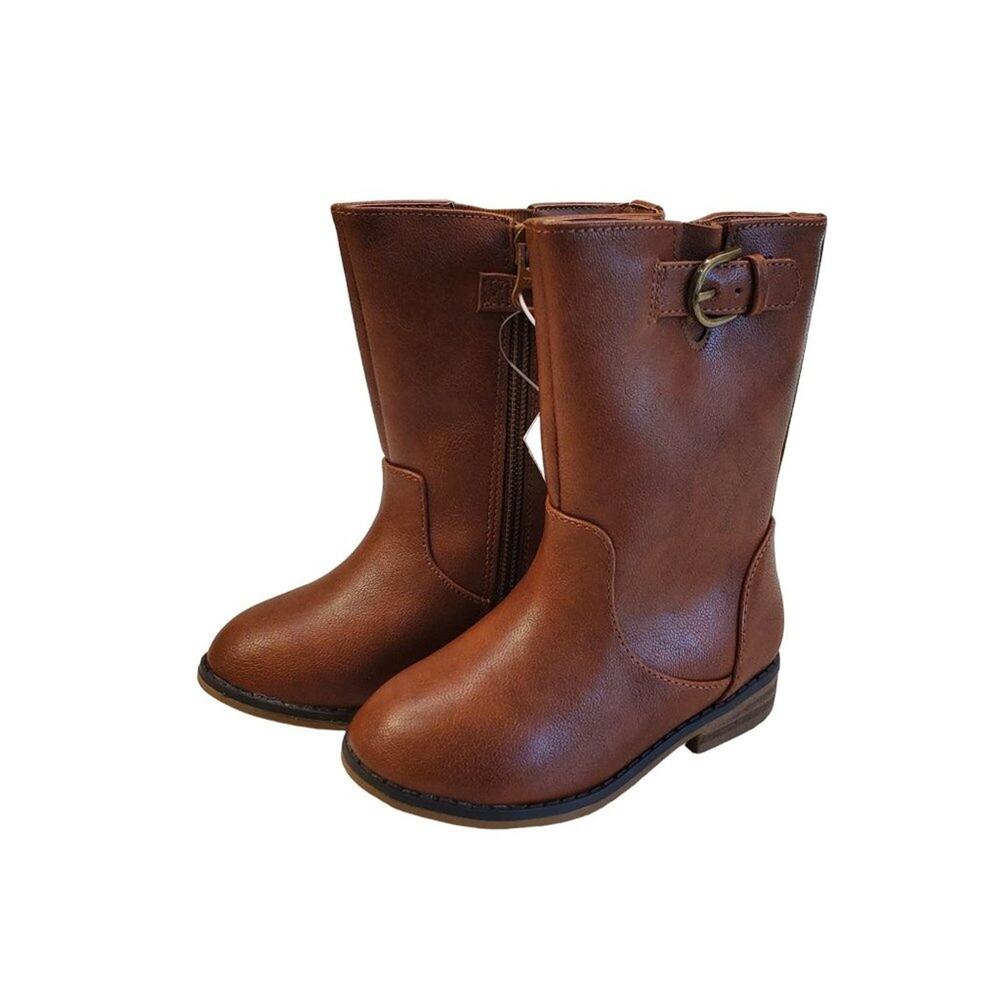 Cat & Jack Brown Boots Toddler Leather Boots Toddler Winter Boots Size 5